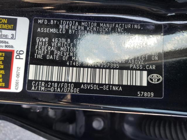 Photo 9 VIN: 4T4BF1FKXCR257395 - TOYOTA CAMRY 