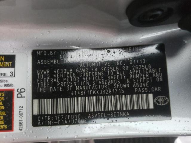 Photo 9 VIN: 4T4BF1FKXDR281715 - TOYOTA CAMRY L 