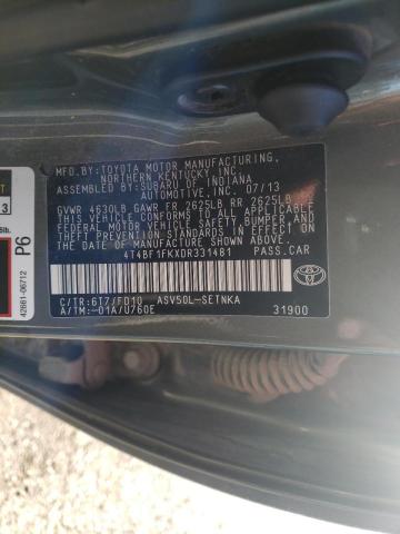 Photo 9 VIN: 4T4BF1FKXDR331481 - TOYOTA CAMRY L 