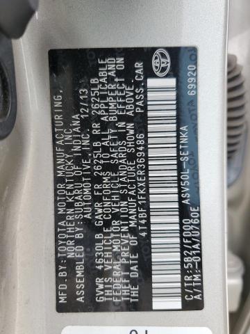 Photo 9 VIN: 4T4BF1FKXER369486 - TOYOTA CAMRY L 