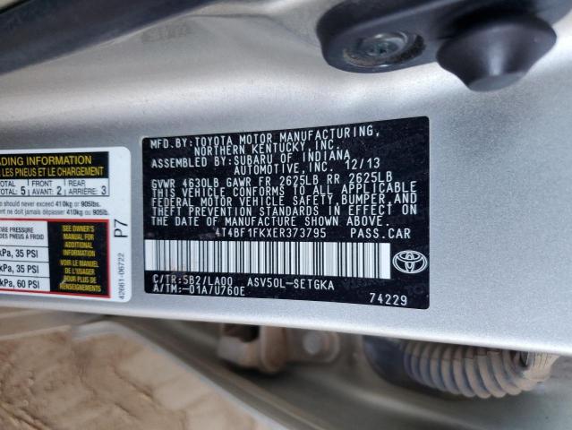 Photo 11 VIN: 4T4BF1FKXER373795 - TOYOTA CAMRY L 