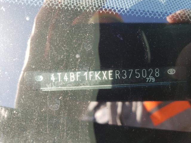 Photo 9 VIN: 4T4BF1FKXER375028 - TOYOTA CAMRY L 