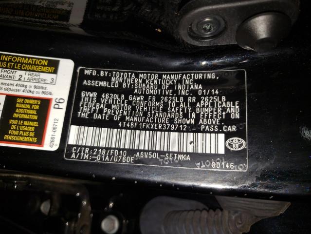 Photo 9 VIN: 4T4BF1FKXER379712 - TOYOTA CAMRY L 