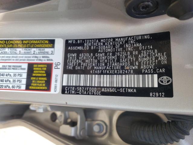 Photo 11 VIN: 4T4BF1FKXER382478 - TOYOTA CAMRY L 