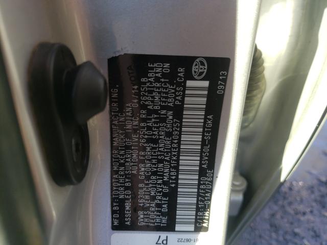 Photo 9 VIN: 4T4BF1FKXER409257 - TOYOTA CAMRY L 