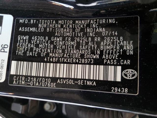 Photo 11 VIN: 4T4BF1FKXER428973 - TOYOTA CAMRY L 