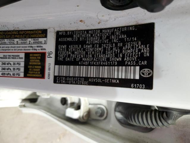 Photo 11 VIN: 4T4BF1FKXFR461179 - TOYOTA CAMRY 