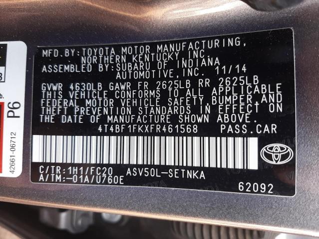 Photo 11 VIN: 4T4BF1FKXFR461568 - TOYOTA CAMRY LE 