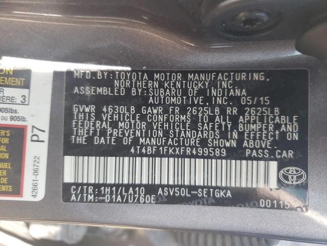 Photo 12 VIN: 4T4BF1FKXFR499589 - TOYOTA CAMRY LE 