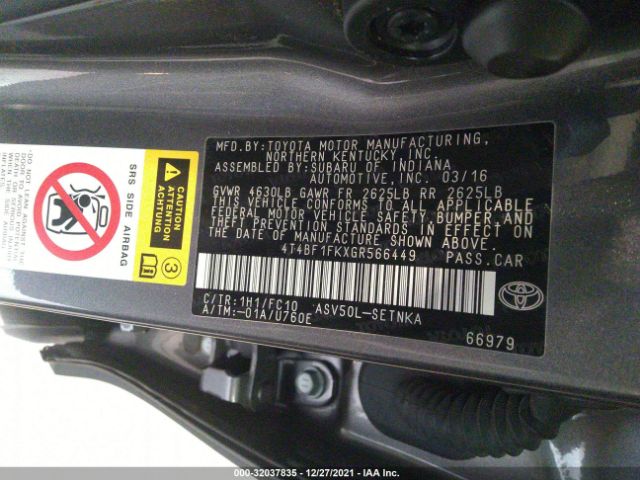 Photo 8 VIN: 4T4BF1FKXGR566449 - TOYOTA CAMRY 