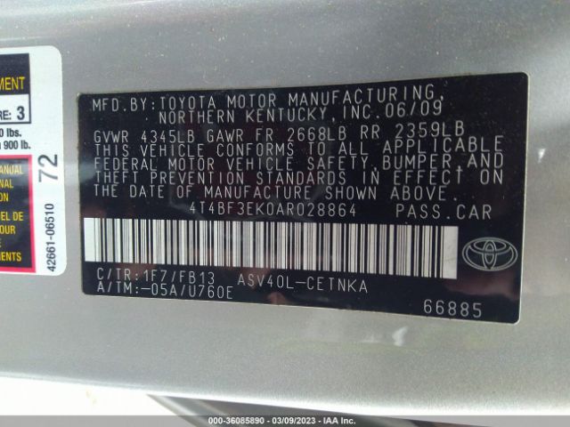 Photo 8 VIN: 4T4BF3EK0AR028864 - TOYOTA CAMRY 