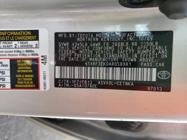 Photo 9 VIN: 4T4BF3EK0AR058981 - TOYOTA CAMRY BASE 