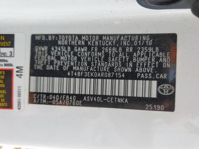 Photo 12 VIN: 4T4BF3EK0AR087154 - TOYOTA CAMRY BASE 