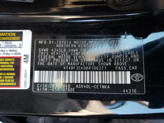 Photo 9 VIN: 4T4BF3EK0BR106271 - TOYOTA CAMRY BASE 