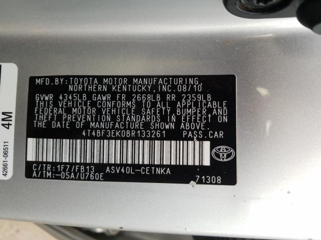 Photo 9 VIN: 4T4BF3EK0BR133261 - TOYOTA CAMRY BASE 