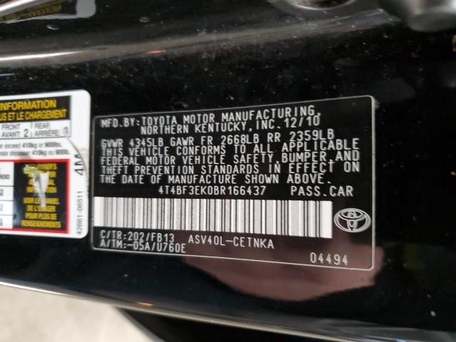 Photo 11 VIN: 4T4BF3EK0BR166437 - TOYOTA CAMRY BASE 