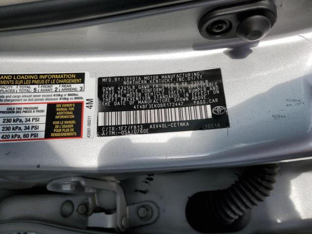 Photo 9 VIN: 4T4BF3EK0BR172447 - TOYOTA CAMRY BASE 