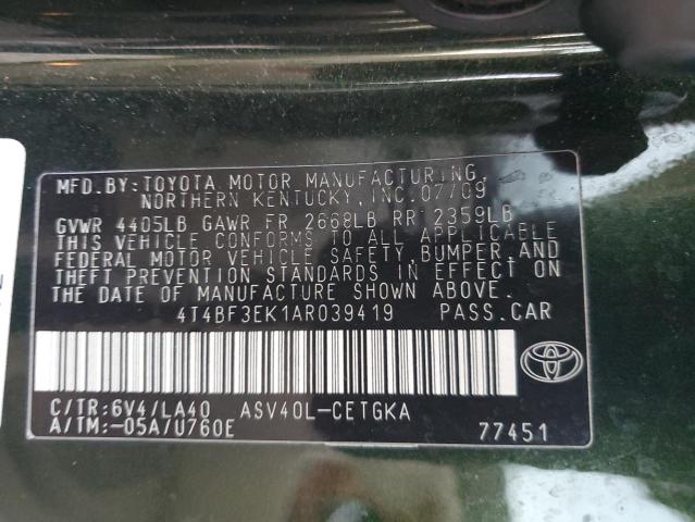 Photo 12 VIN: 4T4BF3EK1AR039419 - TOYOTA CAMRY BASE 