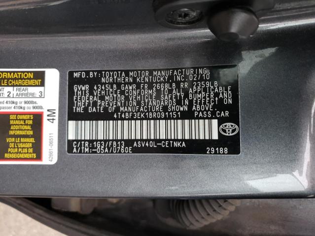 Photo 11 VIN: 4T4BF3EK1BR091151 - TOYOTA CAMRY BASE 