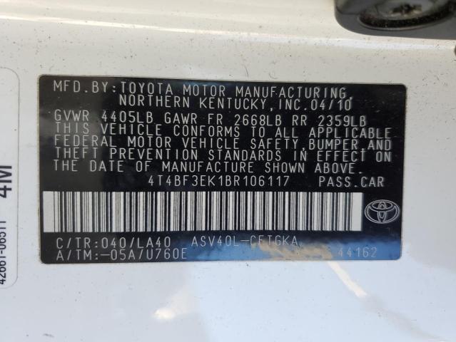 Photo 11 VIN: 4T4BF3EK1BR106117 - TOYOTA CAMRY 