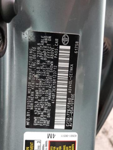 Photo 11 VIN: 4T4BF3EK1BR123712 - TOYOTA CAMRY BASE 