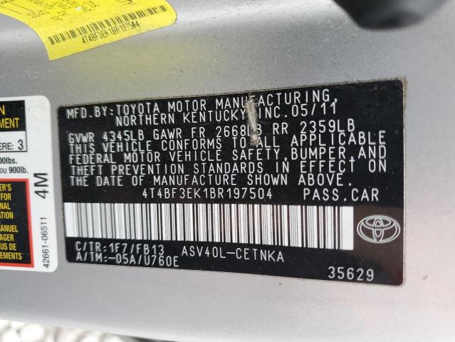 Photo 11 VIN: 4T4BF3EK1BR197504 - TOYOTA CAMRY BASE 