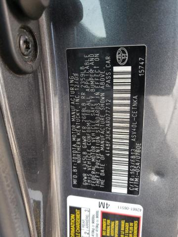 Photo 12 VIN: 4T4BF3EK2AR077712 - TOYOTA CAMRY BASE 