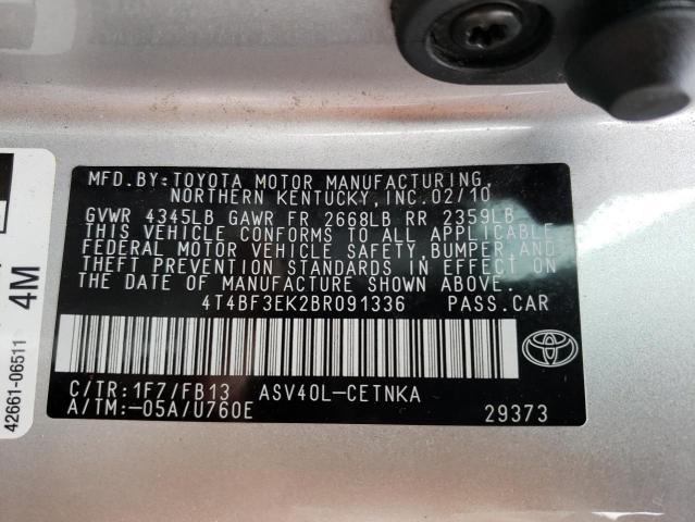 Photo 11 VIN: 4T4BF3EK2BR091336 - TOYOTA CAMRY 