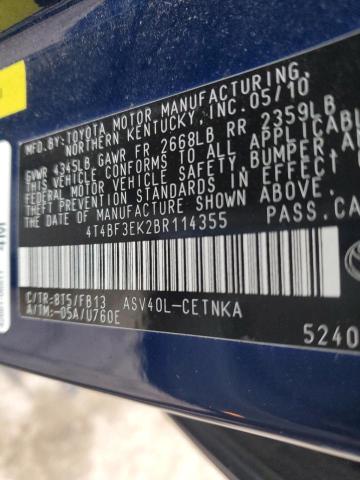 Photo 12 VIN: 4T4BF3EK2BR114355 - TOYOTA CAMRY 