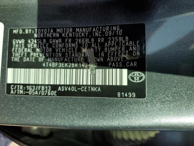 Photo 11 VIN: 4T4BF3EK2BR143452 - TOYOTA CAMRY BASE 