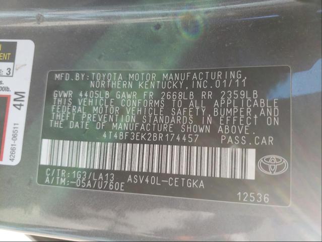 Photo 9 VIN: 4T4BF3EK2BR174457 - TOYOTA CAMRY 