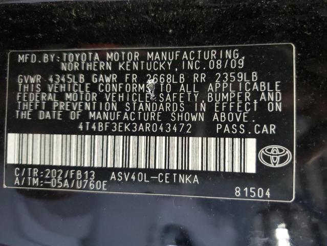 Photo 11 VIN: 4T4BF3EK3AR043472 - TOYOTA CAMRY BASE 