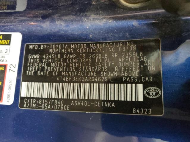 Photo 11 VIN: 4T4BF3EK3AR046291 - TOYOTA CAMRY 