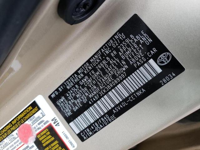 Photo 9 VIN: 4T4BF3EK3BR089997 - TOYOTA CAMRY BASE 