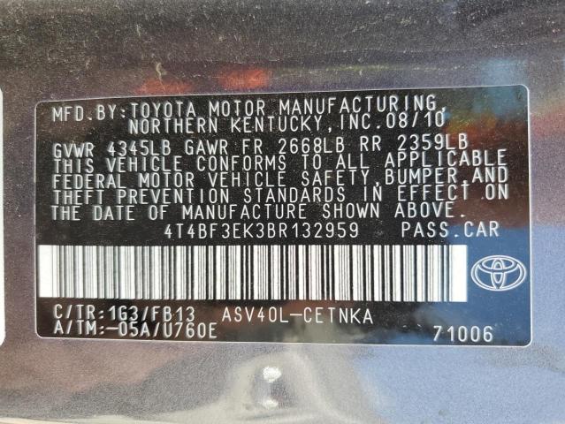 Photo 9 VIN: 4T4BF3EK3BR132959 - TOYOTA CAMRY 