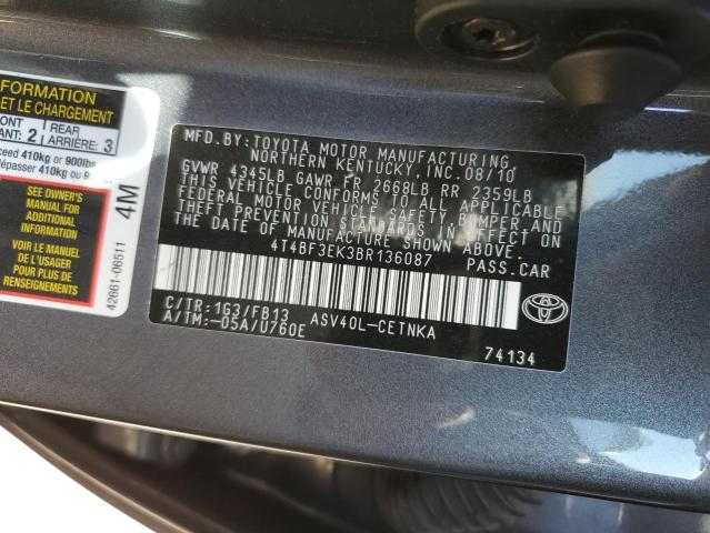 Photo 11 VIN: 4T4BF3EK3BR136087 - TOYOTA CAMRY 