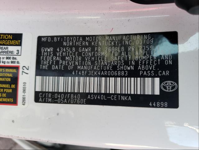 Photo 9 VIN: 4T4BF3EK4AR006883 - TOYOTA CAMRY BASE 