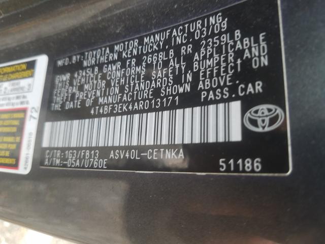 Photo 9 VIN: 4T4BF3EK4AR013171 - TOYOTA CAMRY BASE 