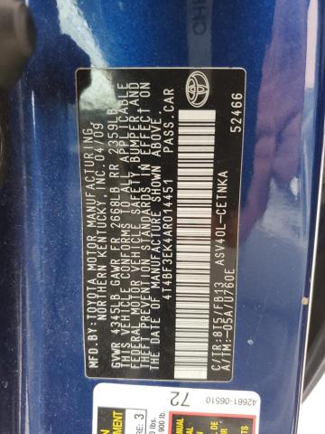 Photo 11 VIN: 4T4BF3EK4AR014451 - TOYOTA CAMRY 