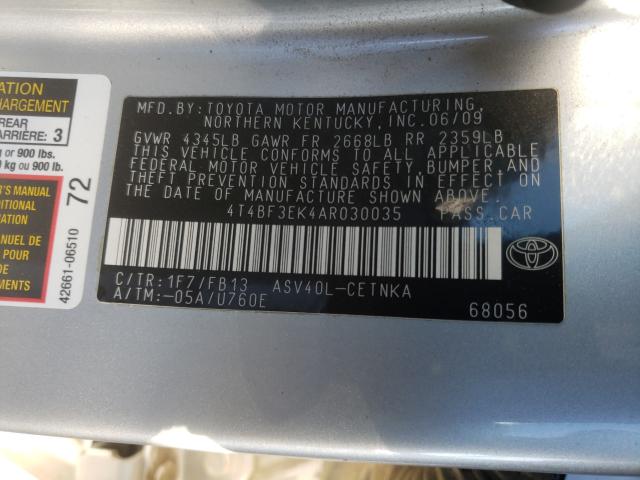 Photo 9 VIN: 4T4BF3EK4AR030035 - TOYOTA CAMRY 