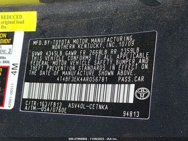 Photo 8 VIN: 4T4BF3EK4AR056781 - TOYOTA CAMRY 