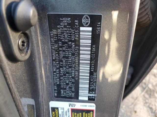 Photo 12 VIN: 4T4BF3EK4AR077579 - TOYOTA CAMRY 