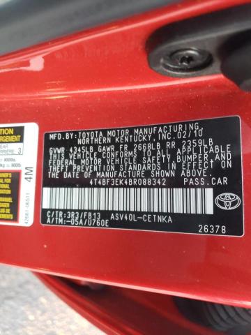 Photo 9 VIN: 4T4BF3EK4BR088342 - TOYOTA CAMRY BASE 