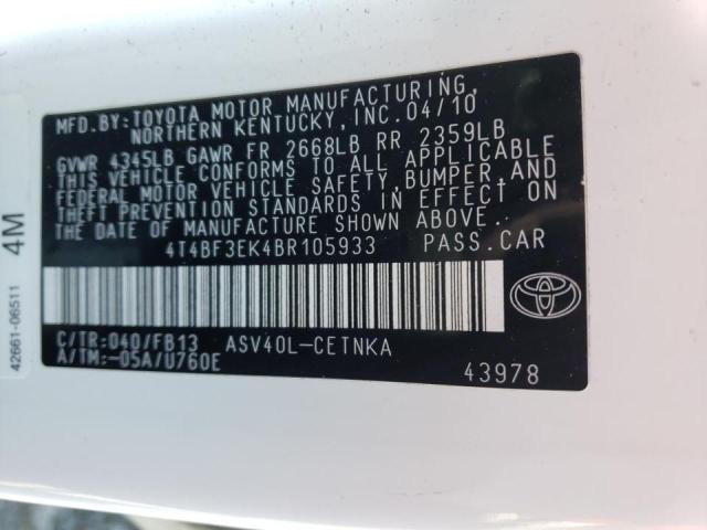 Photo 11 VIN: 4T4BF3EK4BR105933 - TOYOTA CAMRY BASE 