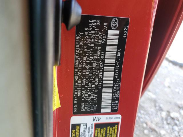 Photo 12 VIN: 4T4BF3EK4BR206034 - TOYOTA CAMRY BASE 