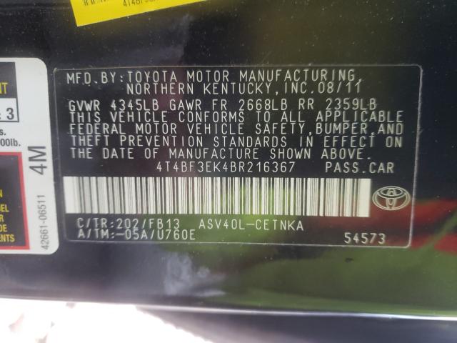 Photo 9 VIN: 4T4BF3EK4BR216367 - TOYOTA CAMRY BASE 