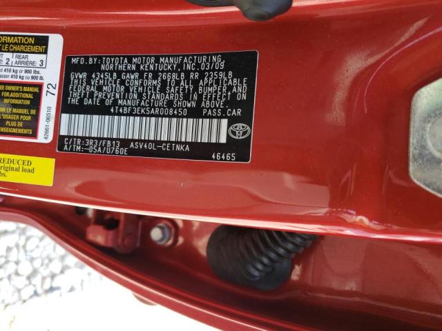 Photo 11 VIN: 4T4BF3EK5AR008450 - TOYOTA CAMRY BASE 