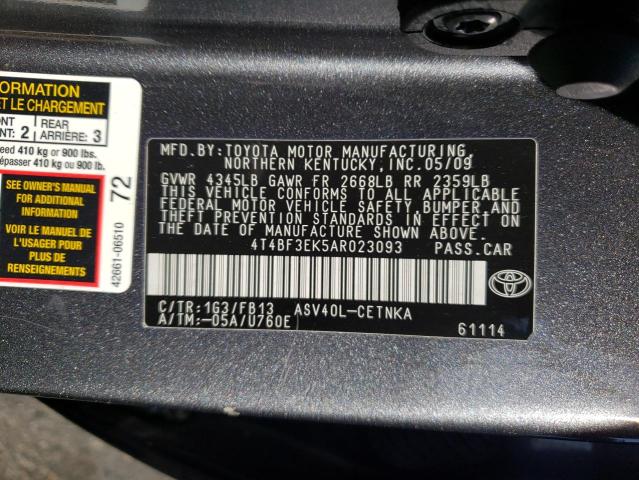 Photo 9 VIN: 4T4BF3EK5AR023093 - TOYOTA CAMRY BASE 