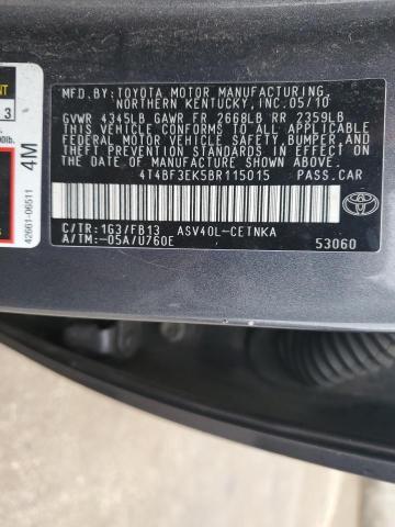 Photo 12 VIN: 4T4BF3EK5BR115015 - TOYOTA CAMRY BASE 