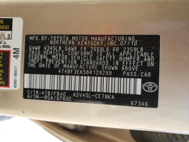 Photo 9 VIN: 4T4BF3EK5BR129299 - TOYOTA CAMRY BASE 